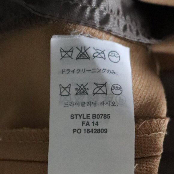 J. Crew Straight Leg 10 Tall Wool Blend Front Pleat Caramel Pocket Trousers - Picture 10 of 10